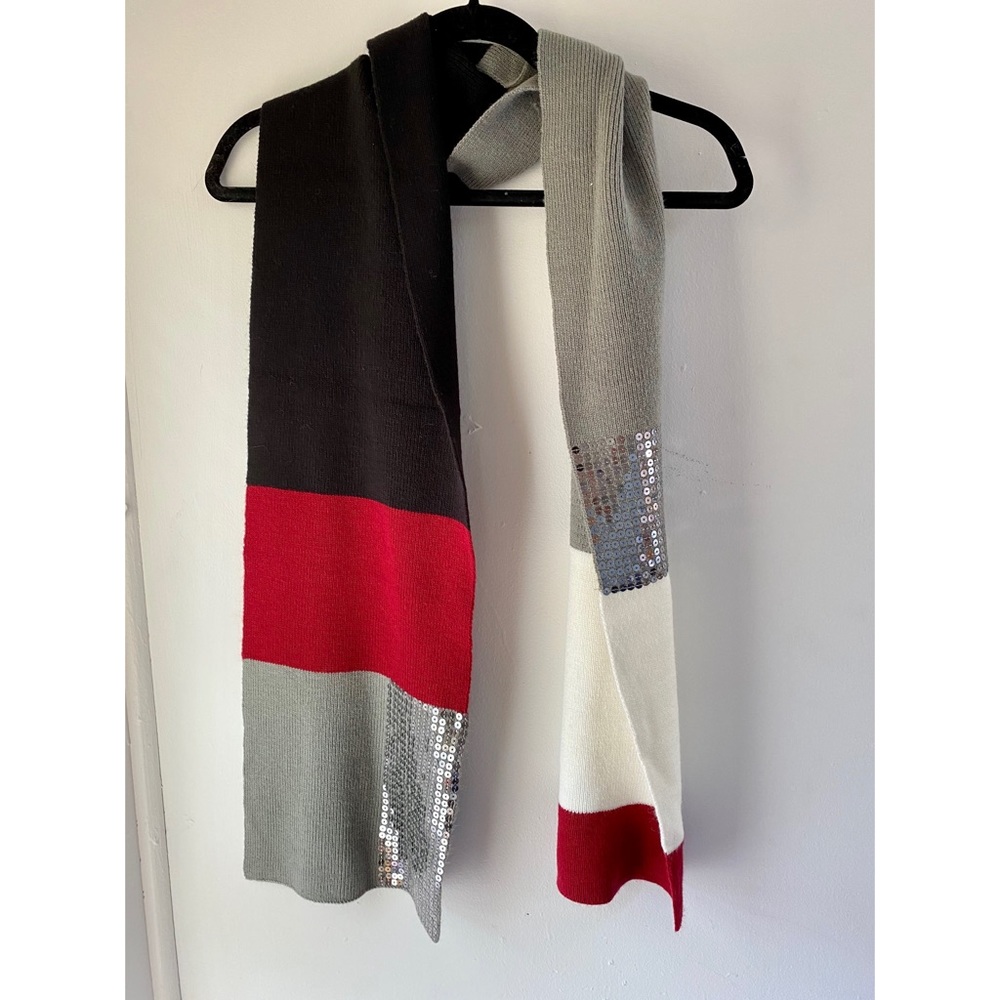 Colorblock and Sequin Scarf